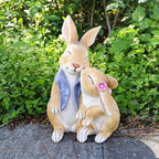 Garden Rabbit Statue Outdoor Decor Resin Funny Bunny Figurines for Outdoor Patio Lawn Yard Art Decoration Christmas Housewarming Gift