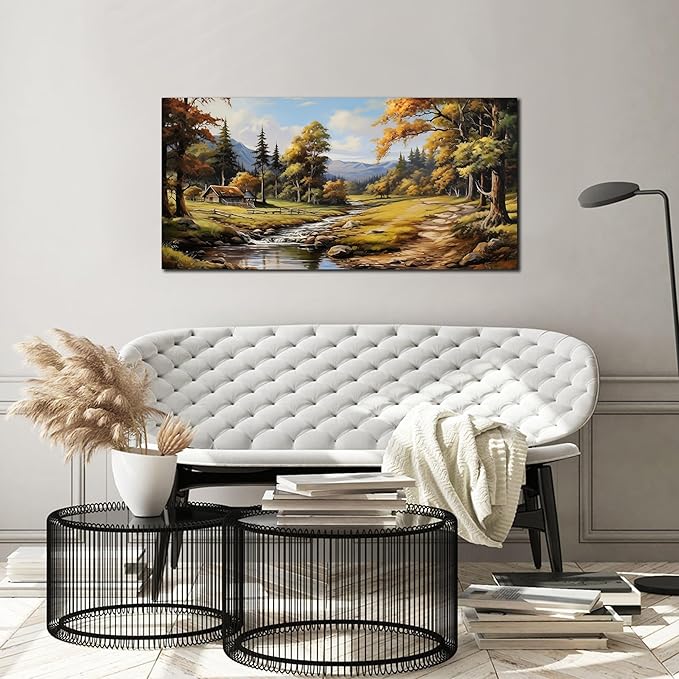 Natural Landscape Wall Art for Living Room Farmhouse Canvas Wall Art Prints Vintage Home Office Decor 20 x 40 Inch