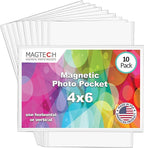 Magtech Magnetic Pocket Picture Frame, White, Holds 4 x 6 Inches Photos, 10, Made in the USA Pack (14610)