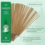Balsam fir Incense Sticks (50 Sticks), 100% Natural sustainably harvested Balsam fir, Suitable for Yoga, Meditation, Relaxation, and Spiritual Purification