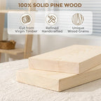 Marsmiles Floating Shelves for Wall - 55 Inch Natural Wood Floating Shelves Set of 1-55 Inch Wide x 7.7 Inch Deep x 1.6 Inch Thick Natural Wooden Shelves for Room Wall