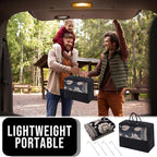 OLANLY Waterproof Outdoor Rug 8x10 ft, Outdoor Plastic Straw Rug with Flower Pattern, Reversible RV Mat for Patio, Camping, Balcony, Deck, Backyard, Black & Beige