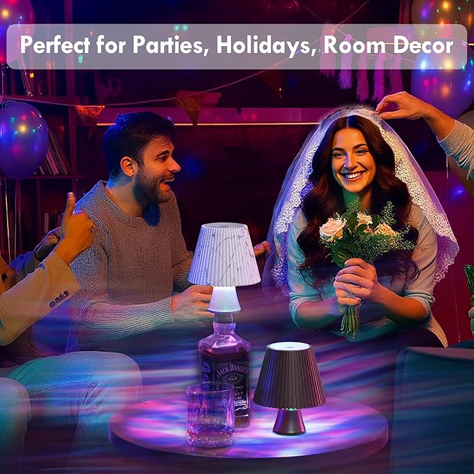 WILIT Wireless Bottle Lamp Shade, RGB Color Changing LED Night Light, Mood Lighting for Living Room, Bedroom Decor for Teen Girls Boys, Wine Bottle Lights, Gifts for Women, Bar Decor Accessories