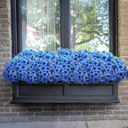 20 Bundles Artificial Flowers for Outdoors,UV Resistant Fake Flowers with Plastic Plants,Silk Faux Fowers for Outdoor Planters,Fake Realistic Flowers Window Box Front Porch Hanging Basket Decor-Blue