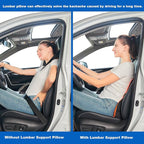 Soft Lumbar Pillow for Car Seat and Office Chair Back Support Pillow, Back Cushion for Pain Relief Improve Posture (Mesh-Beige)