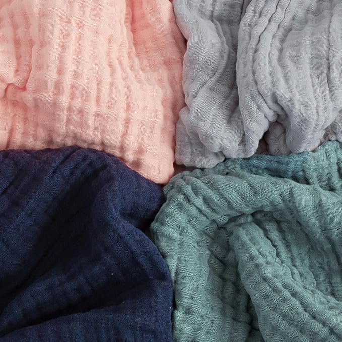 EMME Cooling Throw Blanket for Hot Flashes 100% Cotton Muslin Throw Blankets for Couch Breathable Gauze Blanket All Season Soft and Lightweight Pre-Washed Cotton Blanket (Light Grey, 50"x70")