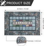 CHICHIC Rectangle Entrance Door Mat Large 18 x 30 Inch Entry Way High Traffic Area Doormat Front Door Rugs Outdoors Heavy Duty Welcome Mat, Non Slip Rubber Back Low Profile for Garage