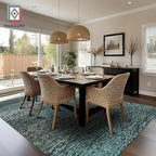 RUGSURE Washable Area Rug - 1/6 Thick - Stain & Water Resistant Non-Slip - Resistant Rug for Living Room, Bedroom, Nursery, Pet & Child Friendly, Vintage Charm Area Rugs (Green, 3' x 5 ')