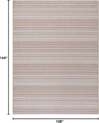 Stripe Outdoor Rug 9x12 Washable Outside Carpet for Indoor Patio Porch Waterproof Easy Cleaning Non Shedding Area Rugs Beige 9 x 12