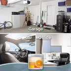 SMELLS BEGONE Air Freshener Odor Absorber Gel - 15 oz, Pack of 2 - Absorbs and Eliminates Odor in Pet Areas, Bathrooms, Cars, & Boats - Made with Essential Oils - Energizing Citrus Scent