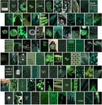Y2K BOO Dark Green Wall Collage Kit - 100 Aesthetic Posters for Room Decor, Perfect for Dorms and Bedrooms, Stylish Dark Green Wall Art for Teen Girls and Cozy Spaces