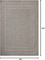 Loloi Amber Lewis Topanga Collection TOP-05 Natural/Teal 7'-10" x 10' Indoor/Outdoor Area Rug