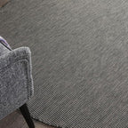 Nourison Positano Indoor/Outdoor Charcoal 6' x Round Area Rug, Easy Cleaning, Non Shedding, Bed Room, Living Room, Dining Room, Backyard, Deck, Patio (6 Round)