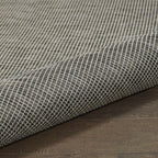 Nourison Home Positano Charcoal 8' x 10' Area Rug, Modern, Solid, Indoor/Outdoor, Easy Cleaning, Non Shedding, Bed Room, Living Room, Deck, Backyard