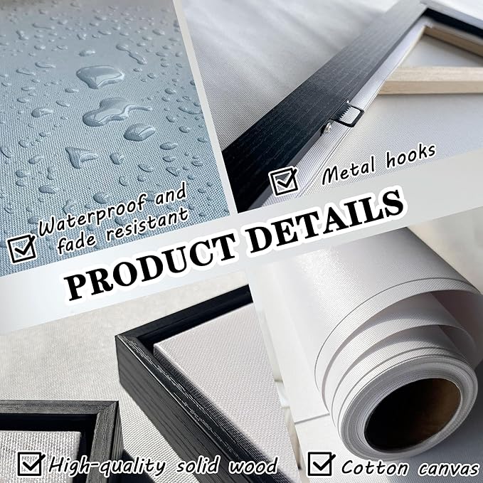 Mofutinpo Black and Blue Wall Art - Abstract Canvas Wall Art for Living Room, Bedroom, Office - Modern Black and White Paintings,Blue and Grey Wall Decor, Large Artwork and Pictures for Wall 31×70IN