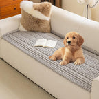 MYSKY HOME Couch Covers for 3 Cushion Sofa Pet Friendly, Couch Cover for Dogs, Sofa Covers for Pets Washable, Soft Non-Slip Sofa Slipcovers Furniture Protector Covers, Light Grey, 27.6" x 70.9"