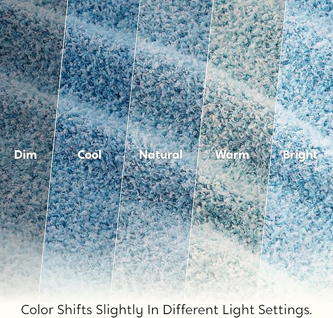 Joiedomi Throw Blanket for Couch Bed Sofa, Blue Knitted Blankets Gifts for Women Mom Girls, Cozy Cute Soft Throw Home Room Decor Aesthetic for Women Mothers Birthday Gifts 50x60 Inches