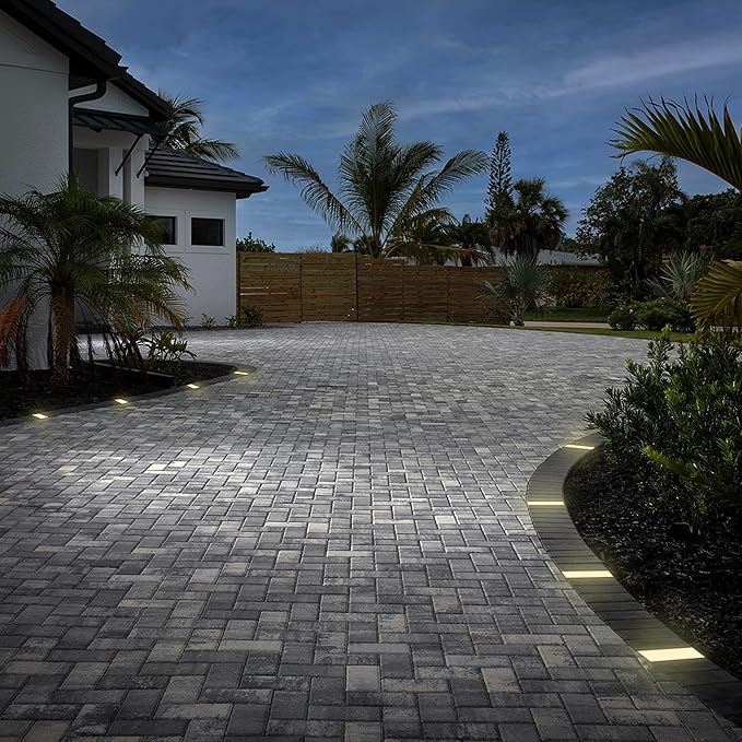 LUMENGY Paver Light 4×8 Inch (3.93 inch X 7.87 inch), 2700K Brick Lighting for Pavers, Driveway, Pathway Patio, & Garden, 12V Waterproof IP67, Drive-Over Rated