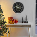 CLXEAST 15 Inch Real Moving Gear Wall Clock, Vintage Industrial Steampunk Metal Wall Clocks for Living Room Decor,Kitchen, Home Office,House Warming Gifts New Home