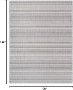 Stripe Outdoor Rug 9x12 Washable Outside Carpet for Indoor Patio Porch Waterproof Easy Cleaning Non Shedding Area Rugs Gray 9 x 12