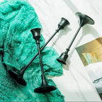 Romadedi Candlestick Holder Matte Black Candle Holder Set of 3 Decorative Candle Holder for Taper Candle for Fireplace Mantel Dinning Table Home Decorations Black 1 Set