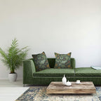 Charlotte Home Furnishings Decorative Tapestry Pillow Cover 19x19 in, Blue Tree Couch Throw Pillow Cover, French Country Square Cushion Cases for Living Room Home Decor, Soft Cotton Jacquard Woven