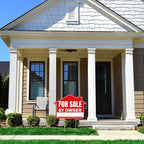1PC For Sale By Owner Sign with Stakes, 17 Inches by 13 Inches - Double Sided Signs - Corrugated Plastic - FSBO Yard Sign for Home House Real Estate