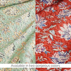 Southshore Fine Living, Inc. Oversized Full/Queen Quilt Bedding Set, Jacobean Willow Floral Quilt Set Queen or Full Size with 2 Matching Pillow Shams, Lightweight Bedspread, Soft and Cozy, Red