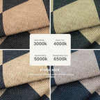 Lahome Checkered Round Rugs 6ft, Washable Easy Jute Circle Patio Rug Indoor Outdoor Rugs for Living Room, Farmhouse Natural Round Area Rug Contemporary Carpet for Entryway Backyard