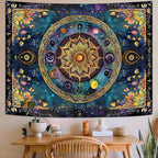 Lunerfex Mandala Solar System Tapestry Boho Tapestry for Bedroom Galaxy Tapestries Wall Hanging Living Room Wall Art and Home Decor 60x80