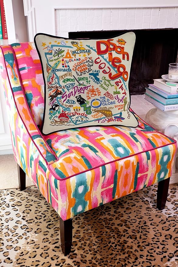 Catstudio San Diego Embroidered Decorative Throw Pillow