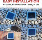 LUMENGY Solar Paver Light 4×4 inch (3.93 X 3.93), Up To 12 Hours Continues Lighting, Stainless Steel, Glare-Free Lighting For Driveways & Garden, 2700K Warm White, Waterproof & Drive-Over Rated. Ver 2