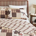 Great Bay Home Lodge Bedspread Full/Queen Size Quilt with 2 Shams. Cabin 3-Piece Reversible All Season Quilt Set. Rustic Quilt Coverlet Bed Set. Redwood Collection.