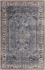 Keen Home Design 2x3 Rug - Machine Washable Entry Rug with Non-Slip Backing, Ideal for Enteryway, Kitchen, Bathroom, Laundry Room - Vintage, Easy Clean, Durable, Low Pile Rug - (2' x 3')