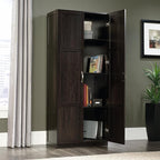 Sauder Storage Cabinet/ Pantry cabinets, 29.61 " x D: 16.02 " x H: 71.50", Cinnamon Cherry finish