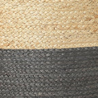 REDEARTH · Cylindrical Pouf Foot Stool Ottoman - Jute Braided Pouffe Poof Accent Sitting Footrest for Living Room, Bedroom, Nursery, Patio, Lounge & Other Rooms (Natural Gray, 18"x18"x14")