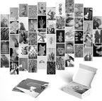 Y2K BOO Modern & Classic Black & White Aesthetic Wall Collage Kit – 50 Glamorous Party Photos, 4"x6" for Teen Girls Dorm Room Decor, Bold & Sparkling Moments, Ideal Gift for Birthday & Graduation