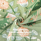 MSGKV Cotton Bed Blanket for Couch and Sofa Blankets for Living Room Bedroom Reversable Florals and Animals Throw 90"x98" Breathable Cozy Boho Blankets