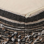 REDEARTH · Tufted Pouf Ottoman with Filler Textured Storage Cube Bean Bag Pouffe Footrest Living Room, Bedroom, Nursery, Indoor, Covered Patio; 100% Cotton (17.5"X17.5"X17.5", Black Jasper)