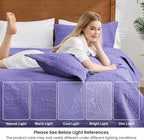 Love's cabin California King Size Quilt Bedding Set Deep Purple Bedspreads - Cal King Summer Lightweight Bedspread Comforter - Coin Pattern Coverlet for All Season - 3 Pieces (1 Quilt, 2 Pillow Shams)