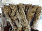Brown Fur Throw Blanket and Bedspread - Brown Wolf Faux Fur - Light & Dark Brown Faux Fur - Luxury Throw Blanket & Bedspread, Handmade in US, 16406