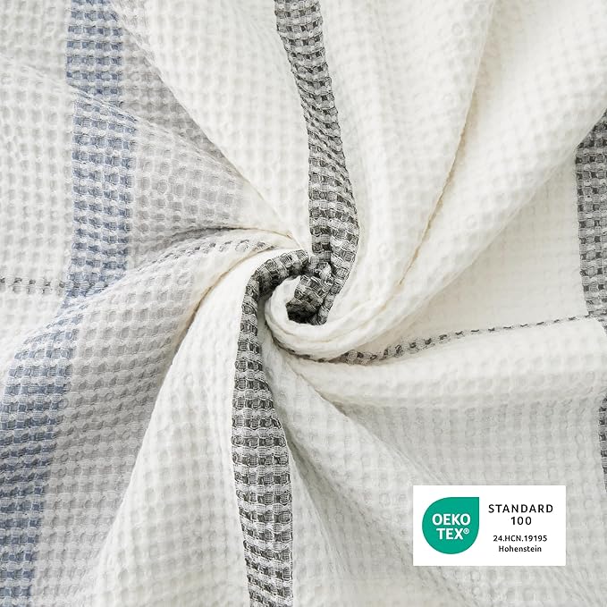 Bedsure Waffle Weave Duvet Cover King - 100% Cotton Boho Duvet Cover with 2 Pillowcases - Cream White Textured Comforter Cover with Zipper Closure (King, 104"x90")