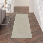 Nourison Positano Light Grey 2' x 6' Area Rug Easy Clean, Non Shedding, Bed Room, Living Room, Dining Room, Kitchen (6' Runner)
