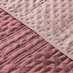 Vianney King Size Comforter - Novo Blush Reversible Lightweight Quilt Blanket - Soft Cozy Throw for Couch or Bed - 110x93 Inches - Year-Round Comfort with Stylish Blush and Pale Pink Sides