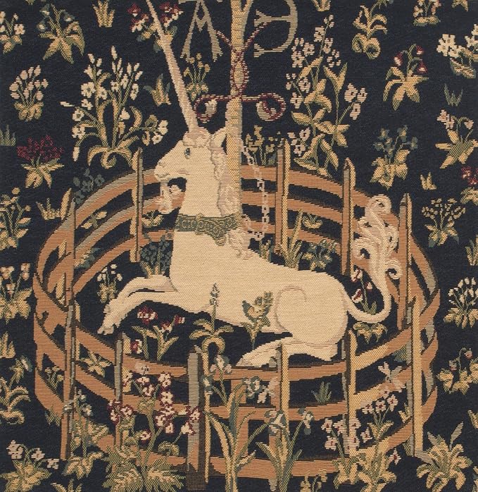 Charlotte Home Furnishings Decorative Pillow Covers for Couch 18X18 in Unicorn Throw Pillow Covers for Sofa Tapestry Square Pillow Cases for Bed Living Room Soft European Cotton Jacquard Woven