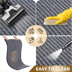 Yimobra Front Door Mat Outdoor Indoor Entrance, 100% Waterproof All-Season All Weather Doormat, Welcome Matt Outside Entry, Non Slip, Low Profile, Heavy Duty Patio Porch Floor Mats,47 x 24,Gray White