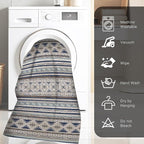 RUGSURE Washable Area Rugs 5' x 7' - 1/6 Thick - Moroccan-Inspired -Stain & Water Resistant Non-Slip - Resistant Rug for Living Room, Bedroom, Nursery, Pet & Child Friendly (Blue and Brown)