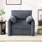 Chenille Oversized Armchair, 38.6" Wide Accent Chairs for Living Room & Bedroom Modern Lounge Chair, Upholstered Mid-Century Reading Chair, Comfy Living Room Chair, Single Sofa Chair, Blue