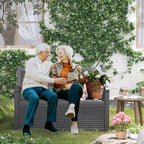 70 Gallon Storage Bench Deck Box for Patio Furniture with Armrest Bench Outdoor Storage