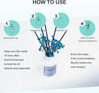 Reed Diffuser Set,5.1oz Ocean Breeze Scent Diffuser with Sticks Home Fragrance Reed Diffuser with Essential Oil for Bathroom Shelf Decor&Air Freshener,Home Bathroom Office Decor & Gifts